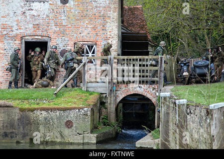 2. Weltkrieg Nachstellung bei Mapledurham, Oxfordshire Stockfoto