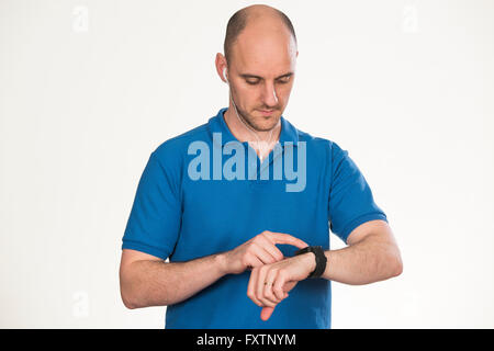 Einstellung der Timer vor Lauf Stockfoto
