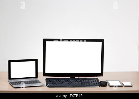 Mehrere große Bildschirme Stockfoto