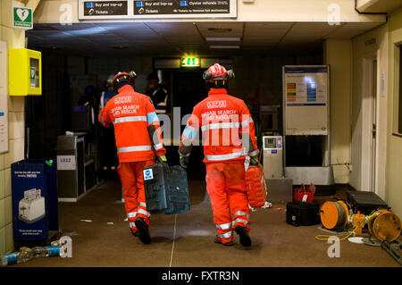 Üben Sie Unified Response (EUR) Übung in Dartford. März 2016. Stockfoto