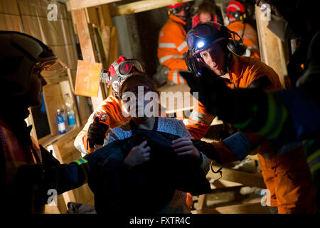 Üben Sie Unified Response (EUR) Übung in Dartford. März 2016. Stockfoto