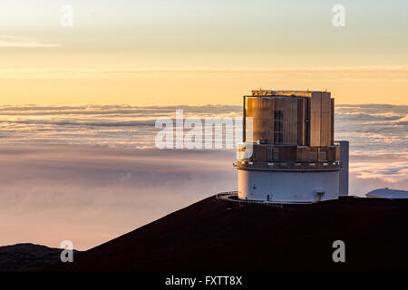 Teleskope auf Mauna Kea Berg, Big Island, Hawaii 2016 Stockfoto