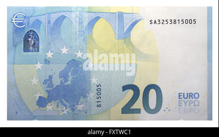 Neue Banknoten 20 Euro, 2015 Stockfoto