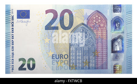 Neue Banknoten 20 Euro, 2015 Stockfoto