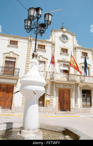 Rathaus. Fuentealbilla, Provinz Albacete, Castilla La Mancha, Spanien. Stockfoto