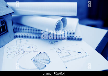 Satz Freihand Skizzen zum Thema business Stockfoto