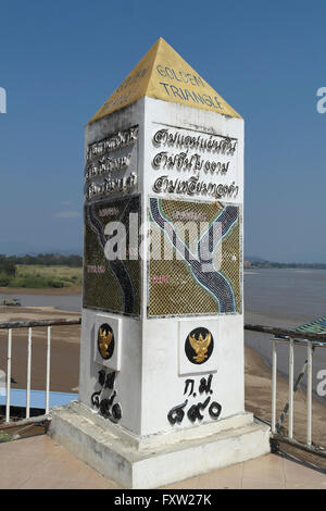 Golden Triangle Denkmal - Thailand, Laos, Myanmar Stockfoto