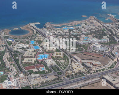 Hotelanlagen, Hurghada, Aegypten Stockfoto