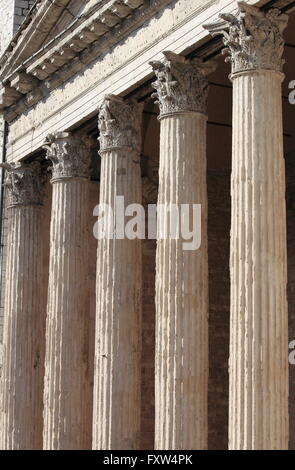 Tempel der Minerva in Assisi, Italien Stockfoto