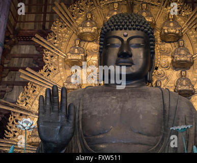 Todai-Ji 東大寺 Eastern Great buddhistische Tempel in Nara, Japan. Der große Buddha Halle, Daibutsuden, beherbergt der Daibutsu Stockfoto