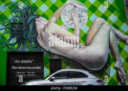 Graffiti-Dekoration. Wynwood Art District. Miami. Florida. USA Stockfoto