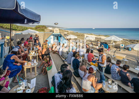 Blue Bar, Strandbar, Formentera, Spanien Stockfoto