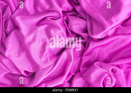 Hot pink Textil Hintergrund. Hautnah. Stockfoto