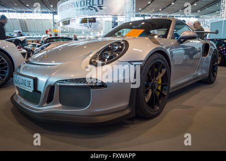 Sportwagen Porsche 911 GT3 RS 991, 2016. Stockfoto