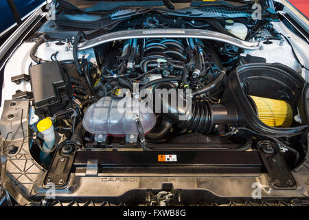 Motor des Ford Mustang Shelby GT 350, 2015 Stockfoto