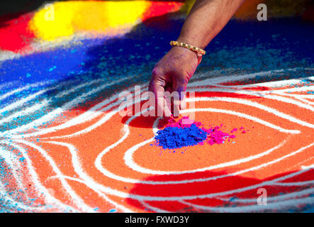 Das Bild der Prozession wurde erschossen in Girgaon Mumbai, Maharashtra, India Stockfoto