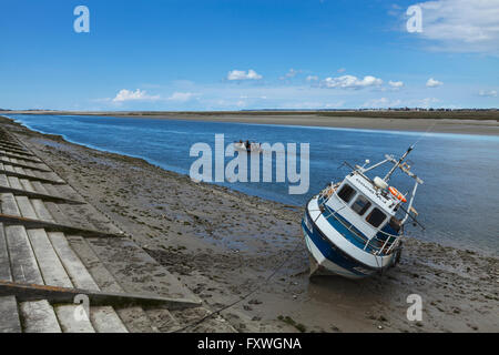 Boot in Saint Valery Sur Somme, Picardie, Frankreich Stockfoto