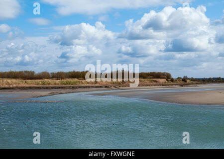 Landschaft in der Bucht der Somme in Picardie, Frankreich Paysage À La Baie de Somme À Picardie, Frankreich Stockfoto