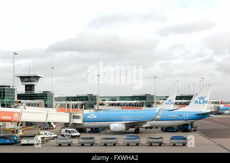 Flughafen Amsterdam Schiphol Stockfoto