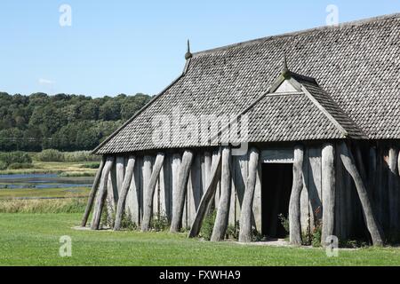 Viking-Haus in der Stadt Hobro, Dänemark Stockfoto