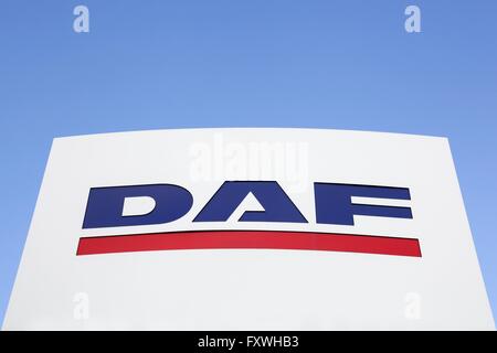 DAF-Logo auf einem panel Stockfoto