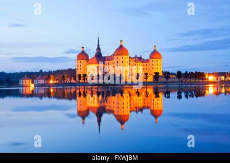 Schloss Moritzburg in Moritzburg in der Nähe von Dresden, Sachsen, Deutschland, Europa Stockfoto