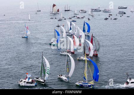 Le Concarneau. 3. April 2016. Bretagne, Frankreich. Der Beginn der AGR2 Segeln WM 2016. © Aktion Plus Sport/Alamy Live-Nachrichten Stockfoto