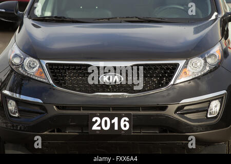 Kia Motors Autohaus in Kingston, Ontario, auf Montag, 11. Januar 2016. Stockfoto