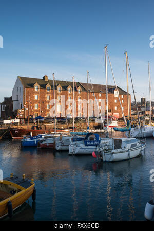 Der Hafen von North Berwick in East Lothian an einem sonnigen Abend Stockfoto