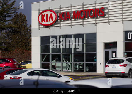 Kia Motors Autohaus in Kingston, Ontario, auf Montag, 11. Januar 2016. Stockfoto