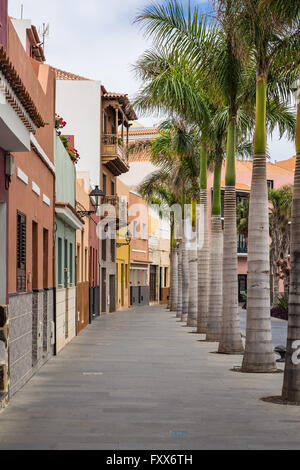 Straße in Puerto De La Cruz auf Teneriffa Stockfoto