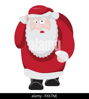 Müde Santa nach Silvester-Feier. Vektor-illustration Stock Vektor