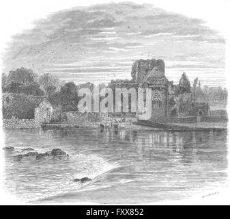 Irland: Holy Cross Abbey, Tipperary, antique print 1888 Stockfoto