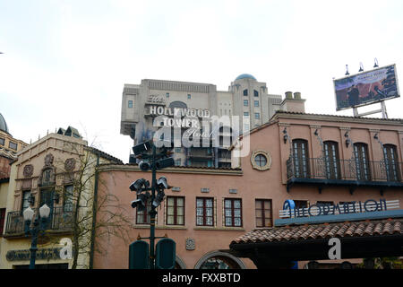 Hollywood Tower Hotel, Tower of Terror fahren in den Disney Studios Paris Stockfoto