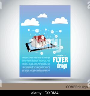 Vektor-Broschüre, Flyer, Cover-Design-Vorlage. Als Konzept werden für Ihre Grafik-Design verwendet. Proportional zur Größe A4 Stock Vektor