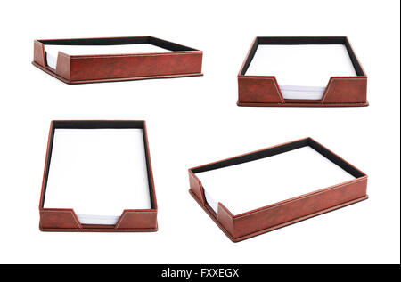 Rotem Leder Halter Pappschachtel Stockfoto