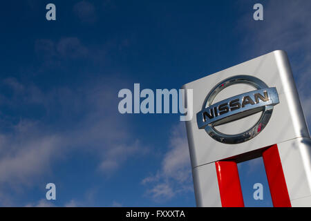 Nissan Autohaus in Kingston, Ontario, auf Mittwoch, 6. Januar 2016. Stockfoto