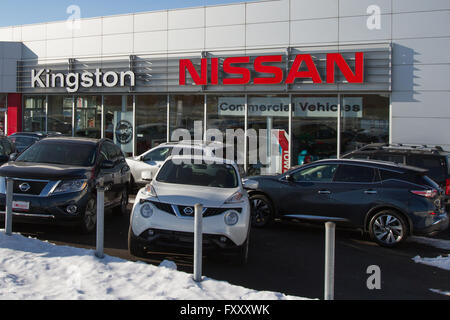 Nissan Autohaus in Kingston, Ontario, auf Mittwoch, 6. Januar 2016. Stockfoto