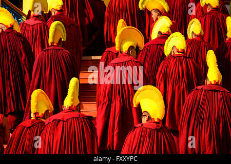 Buddhistische Mönche von Gyuto Tantra Kloster dharamsala Stockfoto