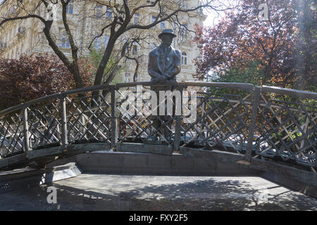 Imre Nagy Skulptur am Märtyrer Platz, Budapest, Ungarn. Stockfoto