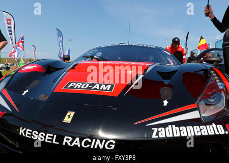 Misano Adriatico, Italien - 10. April 2016: Ferrari 488 GT3 von Kessel Racing Team Stockfoto