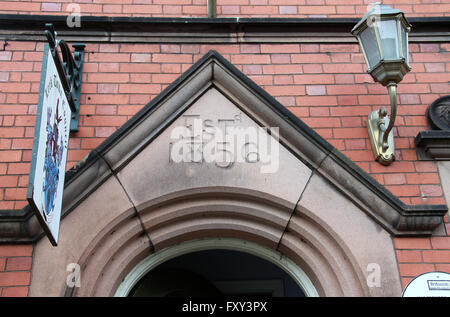 Gebäude datiert 1856 in Leek wurde die ursprüngliche Britannia gegenseitige Building Society Stockfoto