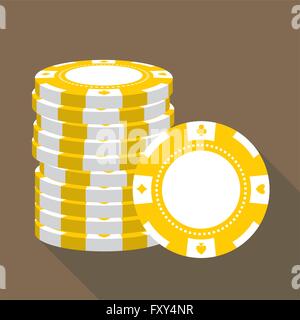 Casino-Glücksspiel chips Stapel Stock Vektor