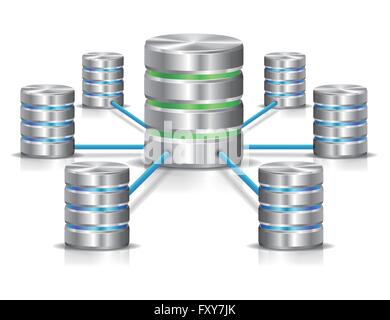 Datenbank-Netzwerk Stock Vektor