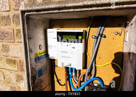 British Gas electric Elektrizität Smartmeter Überwachung Nutzung Haustechnik UK Energiezähler Dosierung Echtzeit Nutzung budget Stockfoto