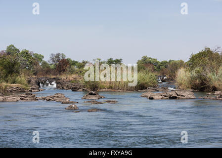Popafälle an der Okavango River, Namibia, 2015 Stockfoto