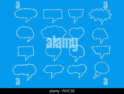 Speech Bubble Skizze hand gezeichnete Blase Rede Stock Vektor