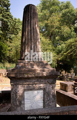 L1449Sri Lanka, Kandy, historischen Garrison Friedhof Grab des Administrators Sir John D'Oyly Stockfoto