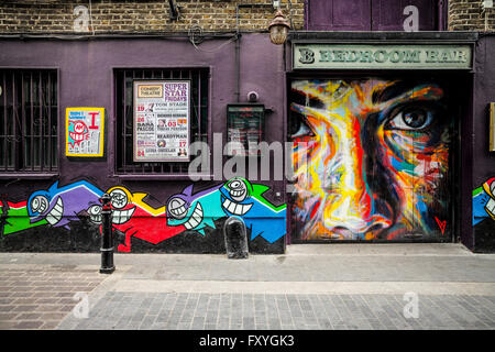 Streetart Shoreditch, London UK Stockfoto