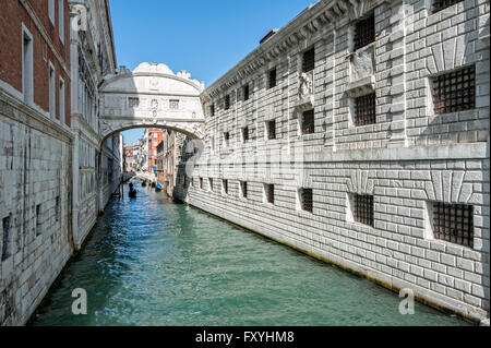 Ponte dei Sospiri, Seufzerbrücke, Palazzo Ducale, dem Dogenpalast, Venedig, Italien Stockfoto